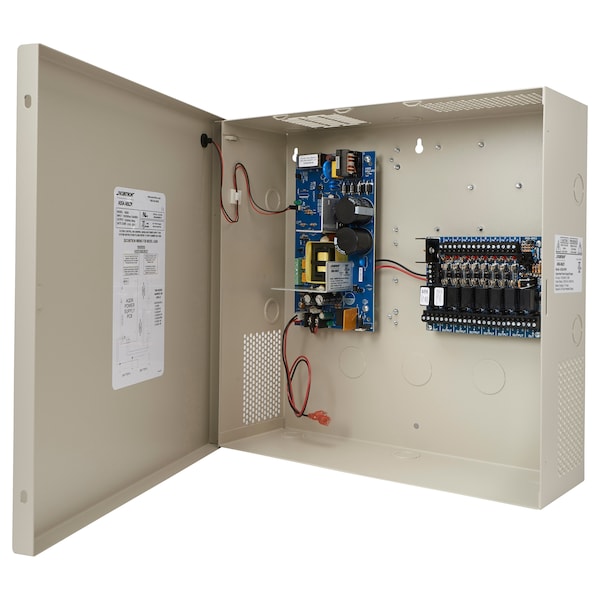 6A Power Supply, Gray, Includes Enclosure, 8, Fused